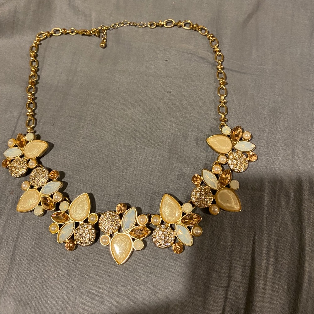 Blush and Amber Statement Necklace